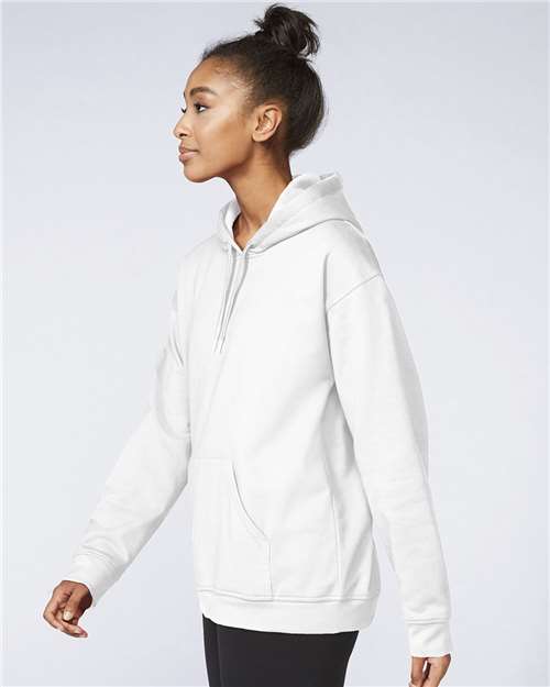 Gildan SF500, Unisex Softstyle Midweight Hooded Sweatshirt, White