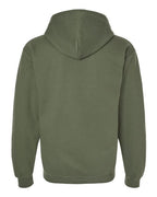 Gildan SF600, Unisex Softstyle Midweight Full-zip Hooded Sweatshirt, Military Green