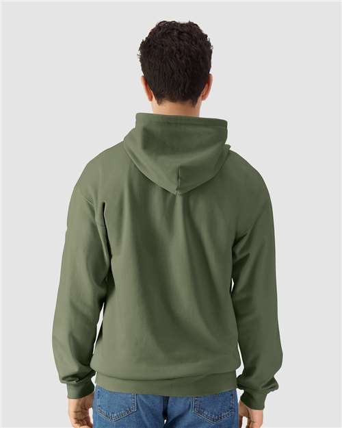 Gildan 9353, Sf600 Unisex Softstyle Midweight Full-zip Hooded Sweatshirt, Military Green