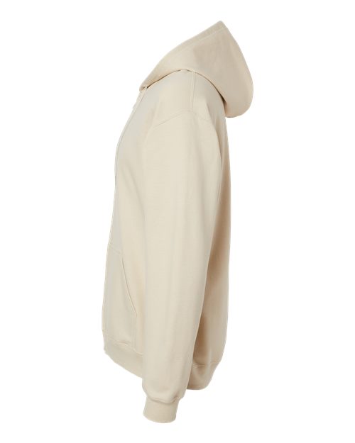 Gildan 9353, Sf600 Unisex Softstyle Midweight Full-zip Hooded Sweatshirt, Sand