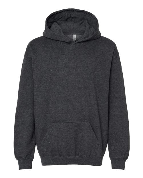 M&O 3322, Youth Fleece Pullover Hoodie, Dark Heather
