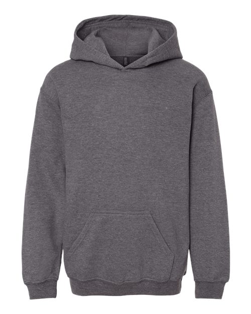 M&O 3322, Youth Fleece Pullover Hoodie, Heather Grey