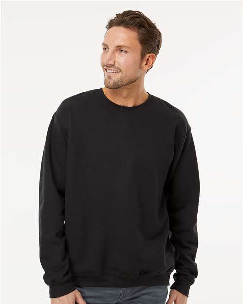 M&O 3340, Unisex Crewneck Fleece, Black