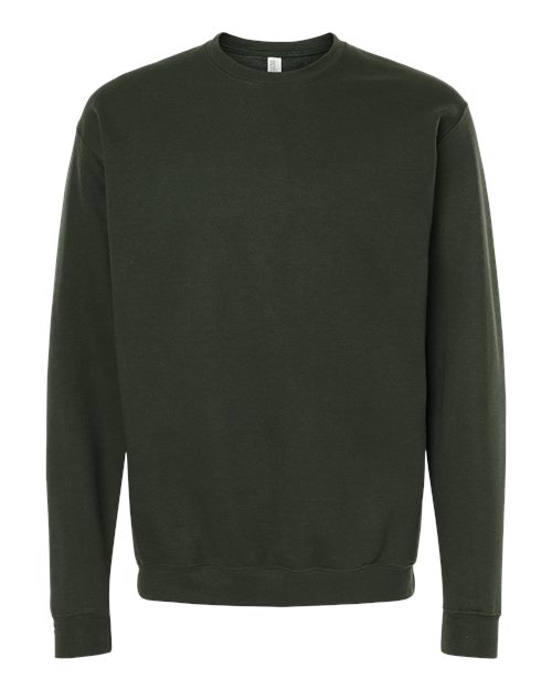 M&O 3340, Unisex Crewneck Fleece, Forest Green