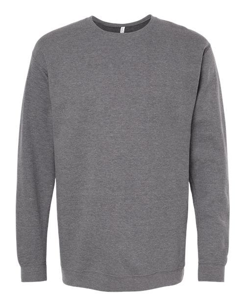 M&O 3340, Unisex Crewneck Fleece, Heather Grey
