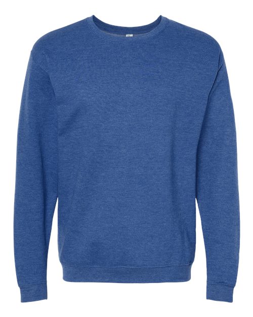 M&O 3340, Unisex Crewneck Fleece, Heather Royal