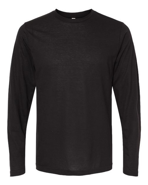 M&O 3520, Poly-blend Long Sleeve T-shirt, Black