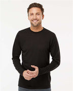 M&O 3520, Poly-blend Long Sleeve T-shirt, Black
