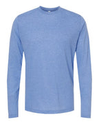 M&O 3520, Poly-blend Long Sleeve T-shirt, Heather Blue