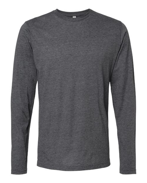 M&O 3520, Poly-blend Long Sleeve T-shirt, Heather Charcoal