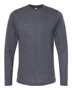 M&O 3520, Poly-blend Long Sleeve T-shirt, Heather Navy