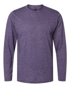 M&O 3520, Poly-blend Long Sleeve T-shirt, Heather Purple