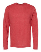 M&O 3520, Poly-blend Long Sleeve T-shirt, Heather Red