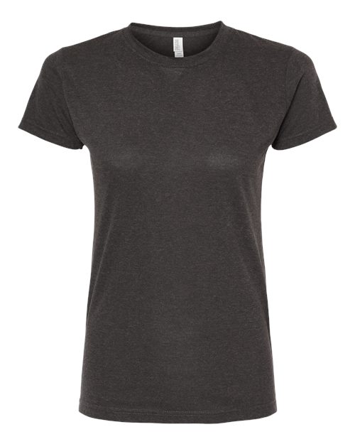 M&O 3540, Women's Deluxe Blend T-shirt, Heather Graphite