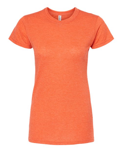 M&O 3540, Women's Deluxe Blend T-shirt, Heather Orange