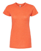 M&O 3540, Women's Deluxe Blend T-shirt, Heather Orange