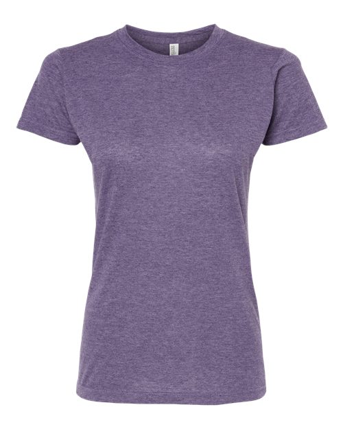 M&O 3540, Women's Deluxe Blend T-shirt, Heather Purple