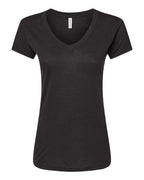 M&O 3542, Women's Deluxe Blend V-neck T-shirt, Black