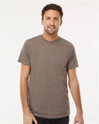 M&O 3541, Deluxe Blend T-shirt, Heather Brown