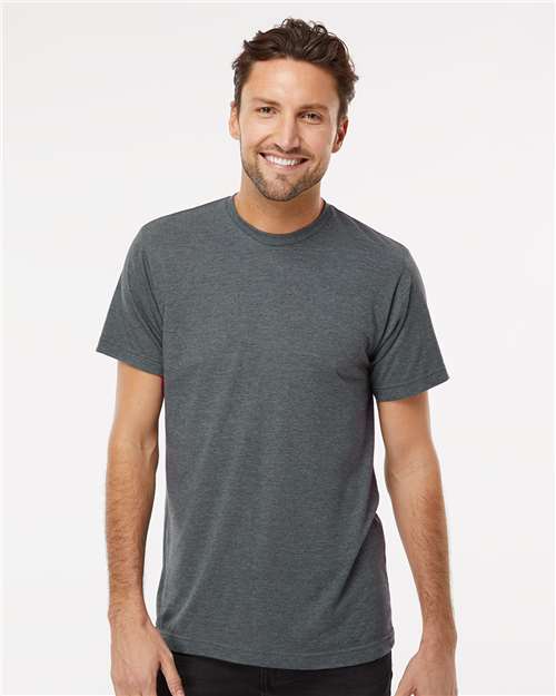 M&O 3541, Deluxe Blend T-shirt, Heather Charcoal