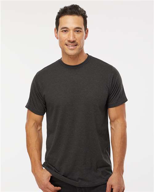 M&O 3541, Deluxe Blend T-shirt, Heather Graphite
