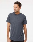 M&O 3541, Deluxe Blend T-shirt, Heather Navy