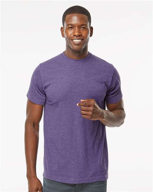 M&O 3541, Deluxe Blend T-shirt, Heather Purple