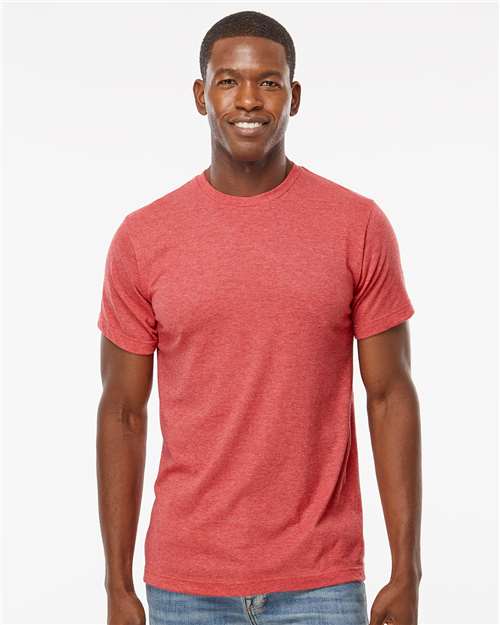 M&O 3541, Deluxe Blend T-shirt, Heather Red