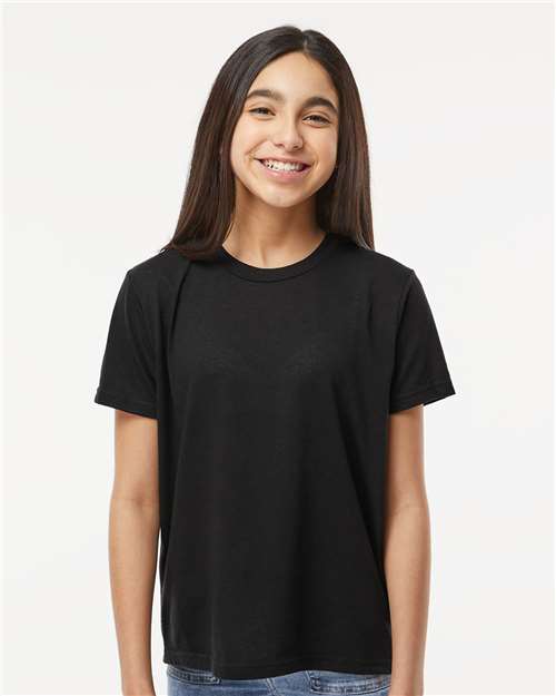 M&O 3544, Youth Deluxe Blend T-shirt, Black