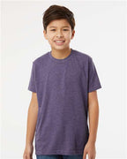 M&O 3544, Youth Deluxe Blend T-shirt, Heather Purple