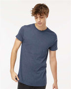M&O 4502, Fine Jersey T-shirt, Heather Navy