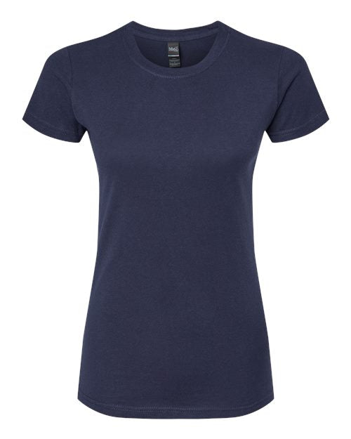 M&O 4513, Women's Fine Jersey T-shirt, Fine Navy