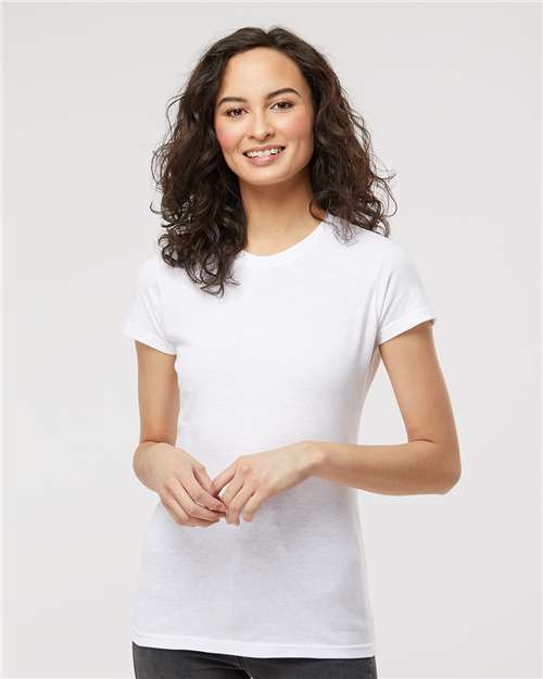 M&O 4513, Women's Fine Jersey T-shirt, Fine White