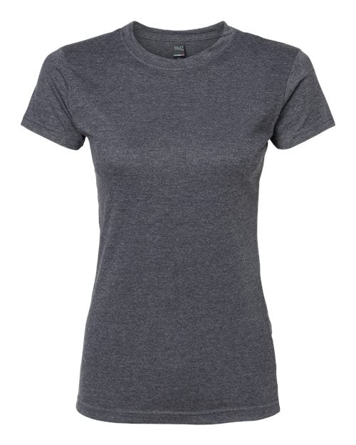 M&O 4513, Women's Fine Jersey T-shirt, Heather Charcoal
