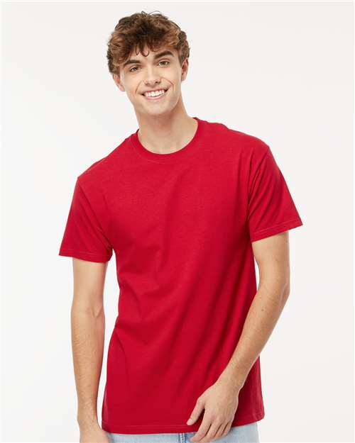 M&O 4800, Men's Gold Soft Touch T-shirt, Deep Red