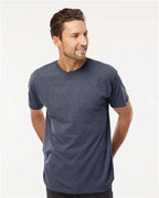 M&O 4800, Men's Gold Soft Touch T-shirt, Heather Navy