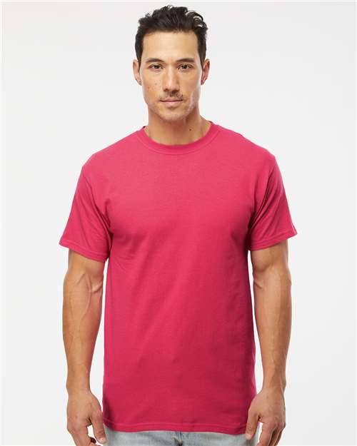 M&O 4800, Men's Gold Soft Touch T-shirt, Heliconia