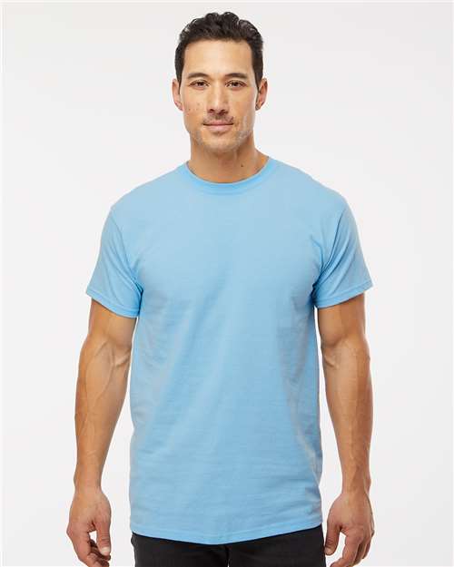 M&O 4800, Men's Gold Soft Touch T-shirt, Light Blue