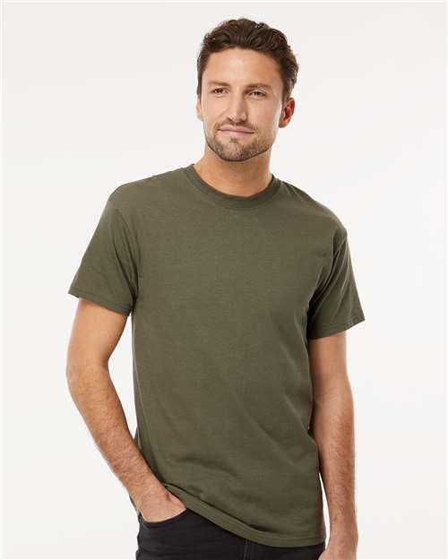 M&O 4800, Men's Gold Soft Touch T-shirt, Military Green
