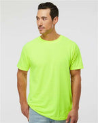 M&O 4800, Men's Gold Soft Touch T-shirt, Safety Green