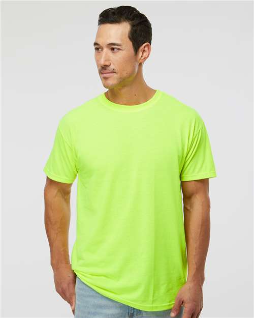 M&O 4800, Men's Gold Soft Touch T-shirt, Safety Green