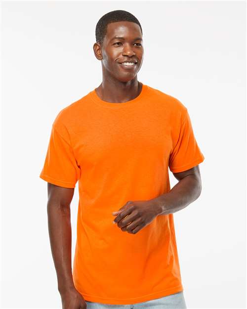 M&O 4800, Men's Gold Soft Touch T-shirt, Safety Orange
