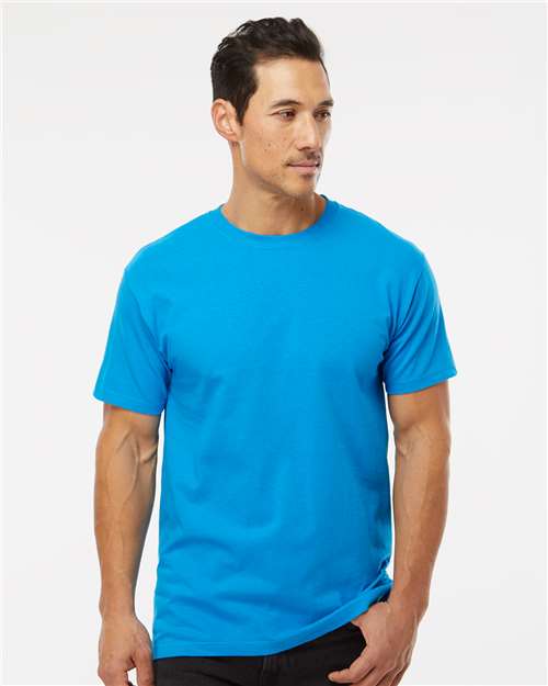 M&O 4800, Men's Gold Soft Touch T-shirt, Sapphire