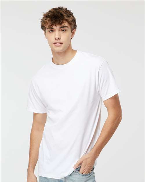 M&O 4800, Men's Gold Soft Touch T-shirt, White
