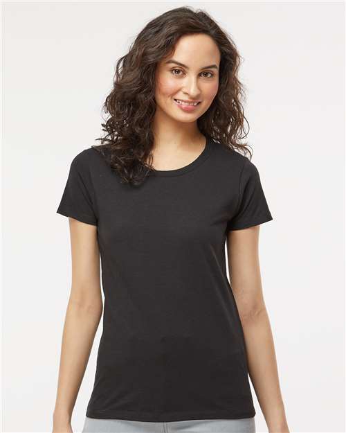M&O 4810, Women's Gold Soft Touch T-shirt, Black