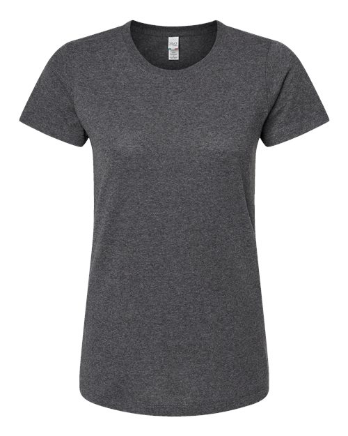 M&O 4810, Women's Gold Soft Touch T-shirt, Dark Heather