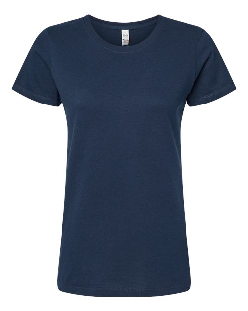 M&O 4810, Women's Gold Soft Touch T-shirt, Deep Navy