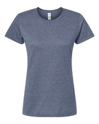 M&O 4810, Women's Gold Soft Touch T-shirt, Heather Navy