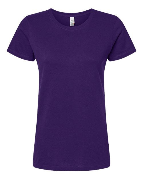 M&O 4810, Women's Gold Soft Touch T-shirt, Purple