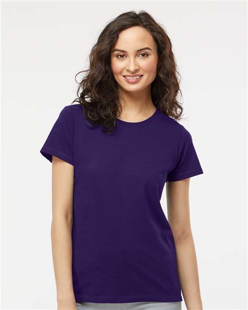 M&O 4810, Women's Gold Soft Touch T-shirt, Purple